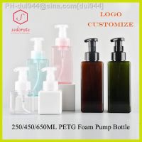 5/10/20pcs 250ml 450ml 650ml PETG Bottle With Foam Pump Empty Plastic Liquid Soap Refillable Bottles Makeup Container XFY003