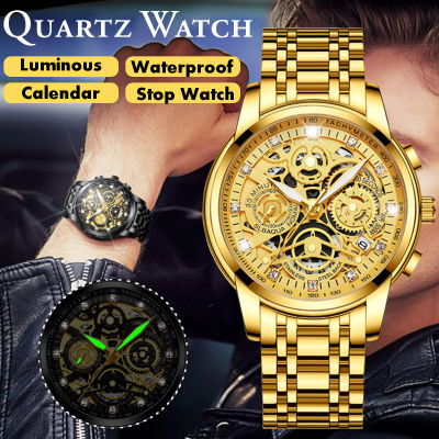 NEKTOM นาฬิกาข้อมือเรืองแสงผู้ชายควอตซ์นาฬิกาข้อมือแบบสบายๆของขวัญนาฬิกาโครโนกราฟธุรกิจ