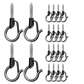 20Pcs Q Hanger Hooks with Safety Buckle Windproof Ceiling Screw