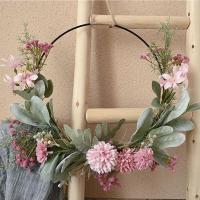 Wreath Door Decor Front Wreaths Hanging Home Floral Flower Spring Outside Decorations Artificial Valentines Summer Day Easter S3Y5