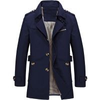 Spring Autumn Mens New Business Long Jacket 2021 Casual Windbreaker Jacket Men Trench Coat Men Fashion Overcoat