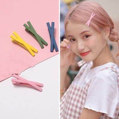 [Lady Sugar] สีฝ้า Cross Hairclip ใหม่ฮิปสเตอร์สายรัดผมหน้าม้าอุปกรณ์ตกแต่งของขวัญที่ดีในการขาย