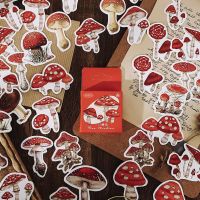 46 pcs/box Mushroom collection Decorative Stickers Scrapbooking diy Stick Label Diary Stationery Album Journal Sticker Stickers Labels