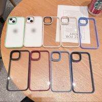 เคส ขอบสีหลังใสPremium iPH15 iPH 15Plus iPH15Pro iPH15ProMax