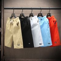 COD SDFERTREWWE Mens Plain Shorts Cotton Summer Five-point Pants Mens Beach Shorts Seluar Pendek Lelaki M-5XL