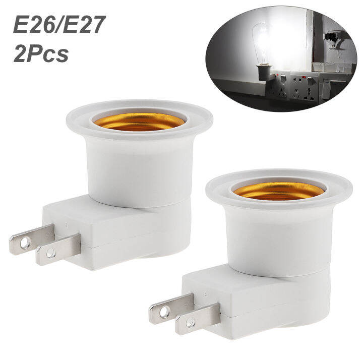 2ชิ้น-e26อะแดปเตอร์เต้าเสียบปลั๊กมาตรฐาน-us-ไปยัง-e26-e27ขั้วหลอดไฟที่มีสวิทช์สำหรับหลอดโคมไฟ