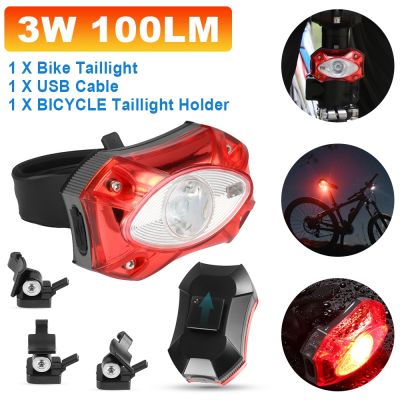 ▥◙☁ Raypal Bike Light 100LM USBRechargeable Rear Tail Lamp Bicycle Rain Waterproof Bright LED Safety Cycling Bicycle Light Taillight