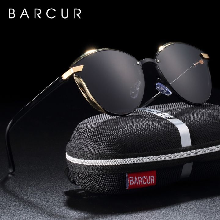 barcur-แว่นตากันแดดทรงกลมแว่นกันแดดสตรีหรูหราโพลาไรซ์สำหรับสตรีที่บังแดดผู้หญิง-lunette-de-soleil-femme
