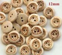 50pcs/lot Size: 12mm Natural Leaf Coconut Buttons Sewing Wooden Button Accessories (SS-1127) Haberdashery