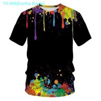 ♂ Eartha Boyle 2023 the new 3 d digital direct summer short-sleeved male round collar loose male leisure graffiti t-shirts