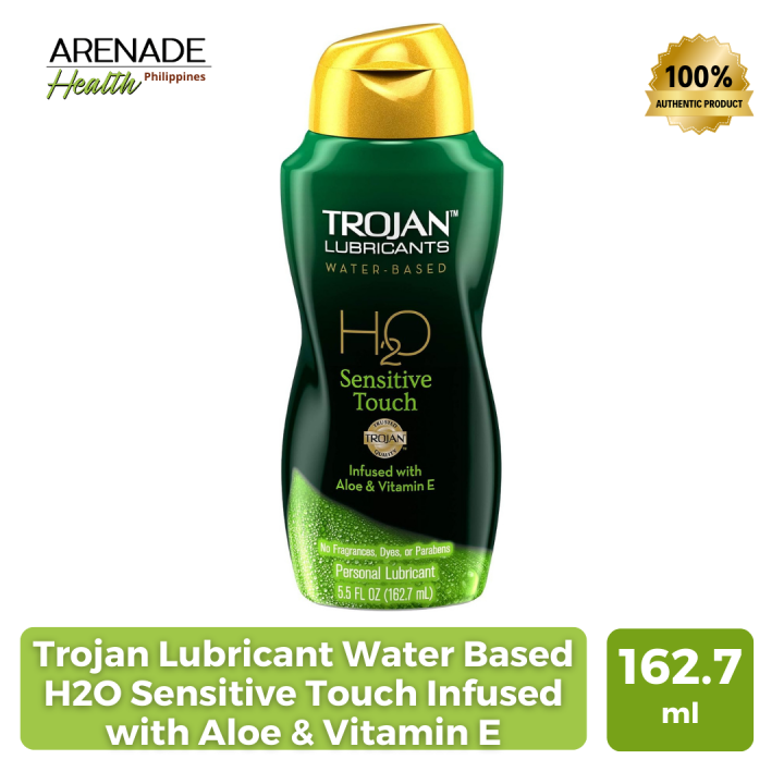 Trojan Lubricant Water Based H2O Sensitive Touch Infused with Aloe & Vitamin E (162.7ml) Lazada PH