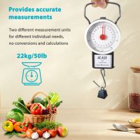 22kg/50lb Portable Hanging Scale Balance Fish Hook Weighing Balance Kitchen With Measuring Tape Measure Fishing Scales Luggage Scales