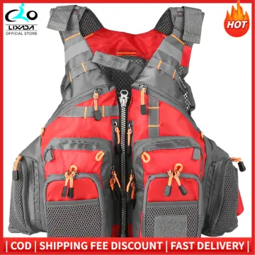 Lixada Outdoor Breathable Fishing Vest Superior Bearing Life Safety Jacket  Waistcoat Utility Vest Fishing Tackle