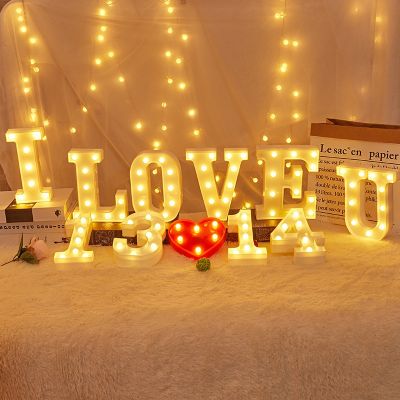 ♠❁ 22CM Big Letter Lights Ornaments Numbers Led Lamp For Wedding Birthday Party Luminous letters Glowing Alphabet Home Decor