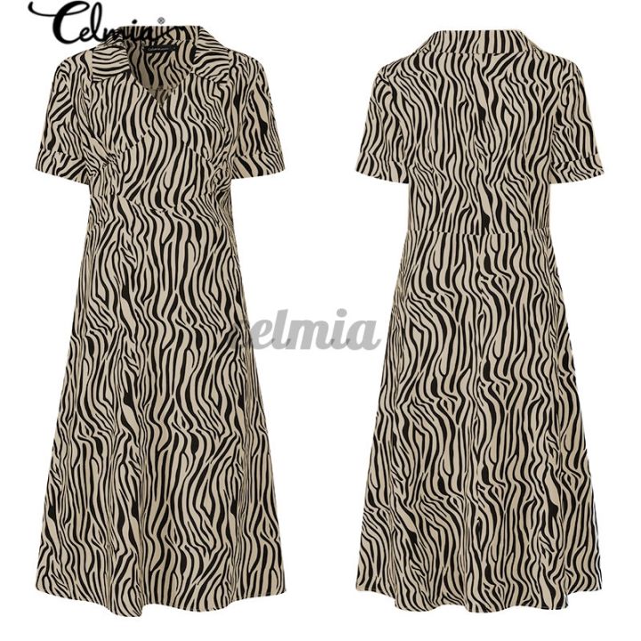 celmia-women-short-sleeve-v-neck-leopard-print-casual-long-dress