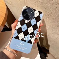 2023ใหม่พร้อมส่งเคสโทรศัพท์แฟชั่น Realme11 11NFC C55 C53 C51 4G Realme 11 Pro + 11Pro 5G เคสโทรศัพท์ลายตารางสีฟ้าสีเขียวฝาครอบหลังซิลิโคนกันกระแทกเคสนิ่มสำหรับ RealmeC51