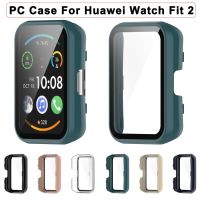 PC Watch Protective Case For Huawei Watch Fit 2 Fit2 Smartwatch Shockproof Plating Protector Shell /W Tempered Film Screen Protectors