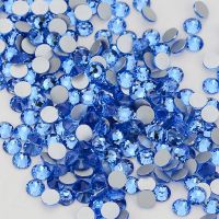 All Size SS3-SS60 Glass Flatback Rhinestone Round Bottom Glue for Nails Decoration