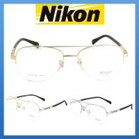 Nikon แว่นตารุ่น NC 1360 Pilot ทรงนักบิน กรอบเซาะร่อง ขาสปริง วัสดุ สแตนเลส สตีล (สำหรับตัดเลนส์) Gouging frame Eyeglass Spring legs Stainless Steel material Eyewear Top Glasses ทางร้านเรามีบริการรับตัดเลนส์