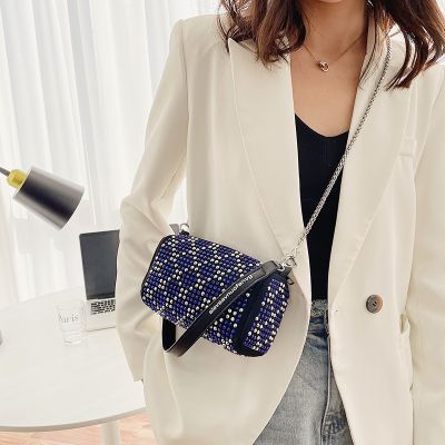 Senior female fashion sense bag portable new ins spring/summer 2022 diamond chain shoulder his female bag