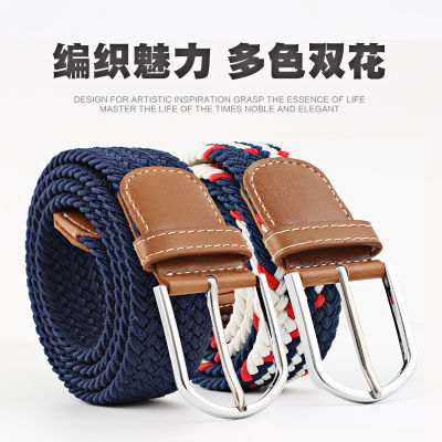 Network womens canvas belt mens elastic belt leisure elastic knitting pin buckle belt  10ZD