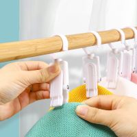 5PCS Super Strong Plastic Laundry Clips Curtain Clips Clothes Organizer Towel Clips Home Travel Swivel Hanging Laundry Hook Clip