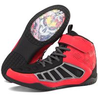 Mens Professional Boxing Wrestling Fighting Weightlifting Shoes Mens Comfort Support Training Boxing Fighting Boots35-46