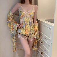 ✶ war robe with chest pad detachable shorts outer robe pajamas piece set ice and snow lace home