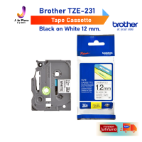 Tape Cassette Brother  TZE-231 Black on White 12 mm. / เทปพิมพ์อักษร อักษรสีดำพื้นสีขาว ขนาด 12 มม.