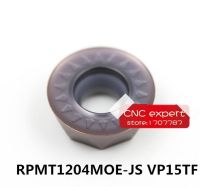 จัดส่งฟรีเม็ดมีดคาร์ไบด์ 10 ชิ้น RPMT1204MOE-JS VP15TF CNC เครื่องเครื่องมือพร้อมใบมีดเหมาะสําหรับเหล็กและสแตนเลส