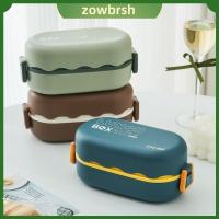 ZOWBRSH 850มล. กล่องเบนโตะสองชั้น ป้องกันการรั่วซึม จุได้มาก กล่องอาหารกลางวันกล่อง คุณภาพที่ดี ที่ปิดสนิท ภาชนะเก็บอาหาร โรงเรียนในโรงเรียน