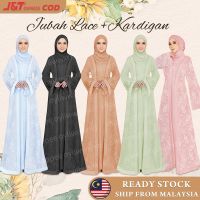 Jubah Abaya ชุดเดรสเสื้อคาร์ดิแกนลูกไม้ชั้นในชุดเดรสขนาดพิเศษมุสลิมมุสลิมชุดเดรสแขนยาวชุดกระโปรงมีสายรัดเอว