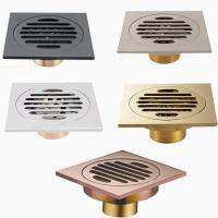 【hot】！ Matte rolse gold Floor Drainer Waste drain brushed nickel Shower Drain DR087