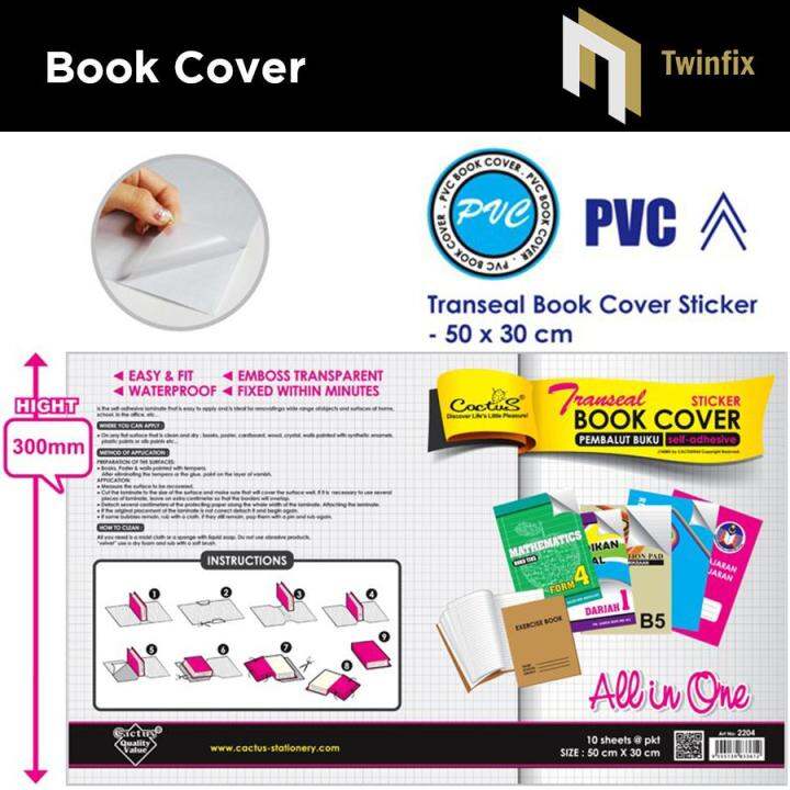 All In One Transeal Book Cover Sticker / Clear Book Cover Sticker
