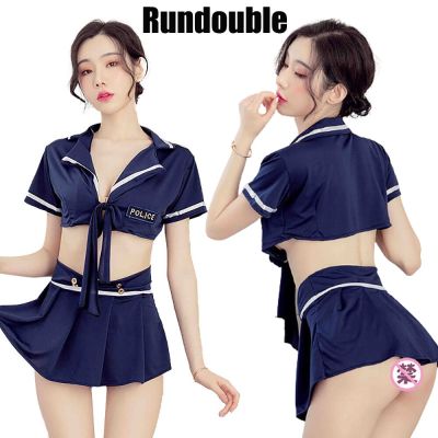 Sexy Cosplay Police Woman Uniform Adult Female Erotic Costumes Lingerie Nightclub Sleepwear Women Babydoll Bodysuit Home Apparel