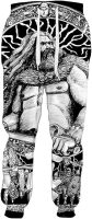 Viking Tattoo Pattern 3D Print Trousers, Men Women Street Hip Hop Sweat Pants, Casual Gym Runner Long Pants