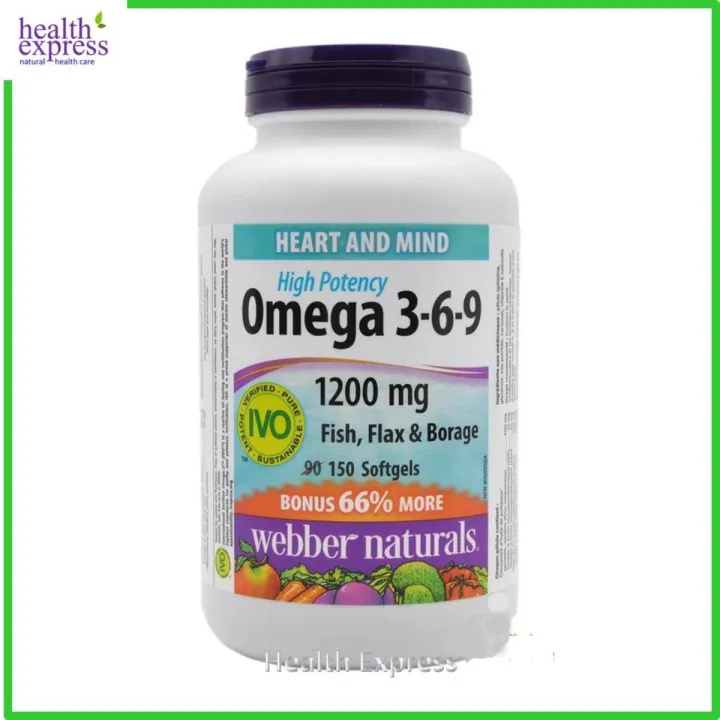 ber Naturals Full Potency Fish Oil Flaxseed, Fish & Borage Oils