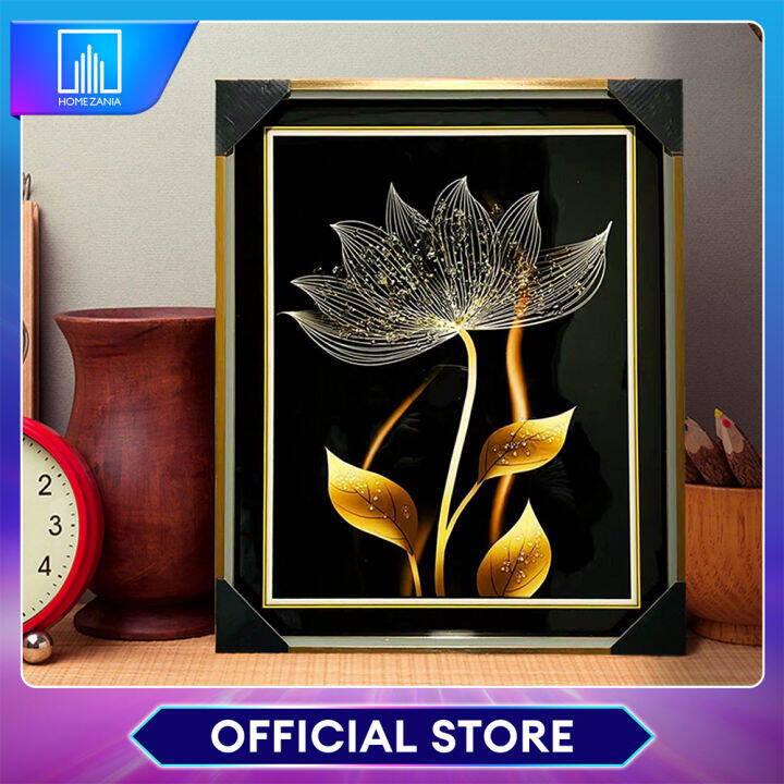 Home Zania 43x53cm Luxury 3 Leaves Decorative Wall Frame With 3D