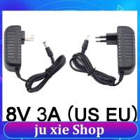 JuXie store 8V 3A 3000Ma Power Supply Ac Dc Adapter Converter Charger 100-240Vled Transformer Charging  8Volt For Cctv Camera