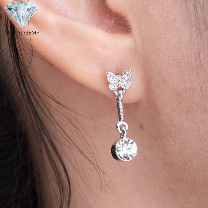 malai-gems-ต่างหูเพชร-เงินแท้-silver-925-เพชรสวิส-cz-เคลือบทองคำขาว-รุ่น-11006887-แถมกล่อง-ต่างหูcz-ต่างหูเงินแท้