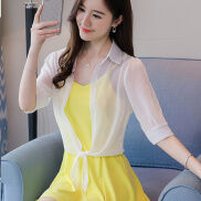 HCMLOẠI 1_TRỢ SHIP Áo khoác voan cột tà 02 sơ mi C150 Cỏ Boutique mềm mại