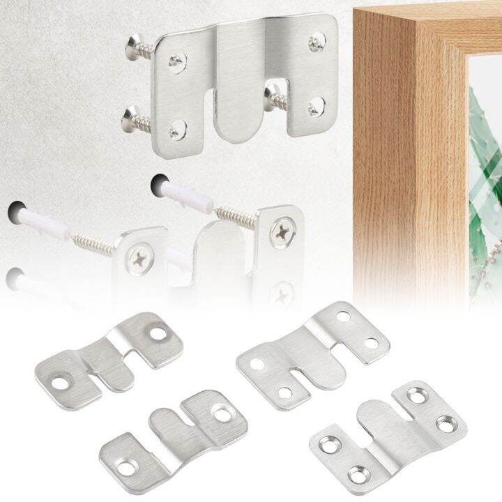 stainless-steel-wall-hook-picture-frame-keyhole-hanger-z-clip-sofa-bed-interlocking-flush-mount-bracket-furniture-connector