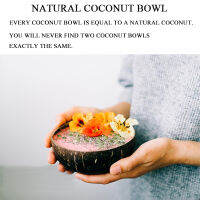 12-15cm Natural Coconut Bowl protection wooden bowl Coconut Wood tableware Spoon Set coco smoothie Coconut Kitchen Environmental