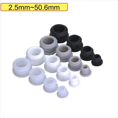 【DT】hot！ 2.5mm 50.6mm Silicone Rubber Caps Black/White/Transparent/Grey T-type Hole Plugs Snap-on Gasket Blanking End Stopper
