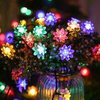 5/7/12m Solar Lotus LED String Lights Fairy Lights LED Lights Solar Powered Garland New Years Christmas Decoration Noel Navidad