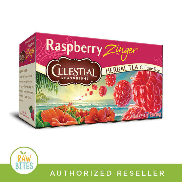 Celestial Seasonings Raspberry Zinger Herbal Tea (20 bags) (Caffeine Free, Sugar Free) Lazada PH