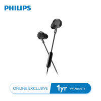 หูฟังแบบอินเอียร์มีไมโครโฟน Philips TAE4105BK/00 In-ear headphone with mic รับประกันสินค้า 1 ปี