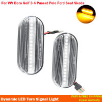 แบบไดนามิกไหล LED เครื่องหมายด้านข้างเลี้ยวแสงสำหรับโฟล์คสวาเกน VW Bora กอล์ฟ3 4 P Assat 3BG โปโล SB6