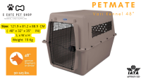 กรงใส่สุนัข แมว สัตว์เลี้ยงสำหรับเดินทางขึ้นเครื่อง Petmate Vari Kennel 48" IATA Approved Made in USA