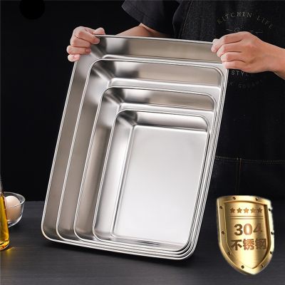 【YF】 Rectangular Baking Pans Food Storage Tray Deep Plates Bakeware Tableware Organizer